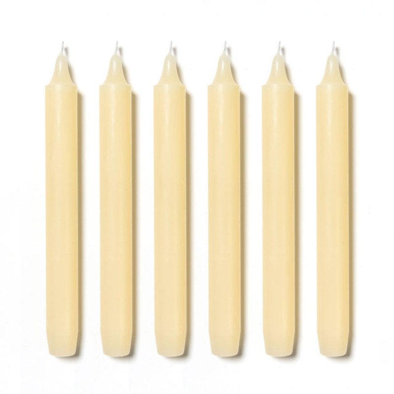 Ivory Madeleine 6 Taper Candles