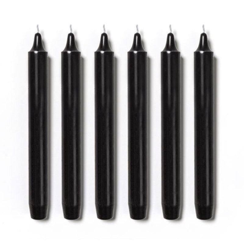 Black Madeleine 6 Taper Candles