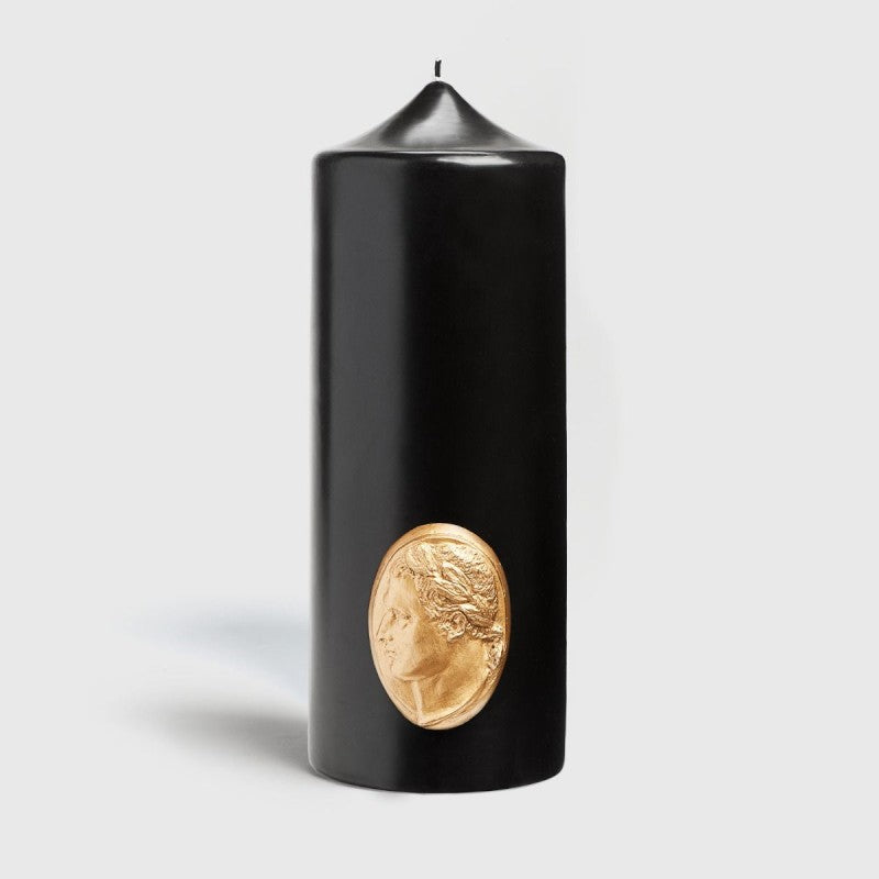 Trudon Imperial Black Pillar Candles Unscented