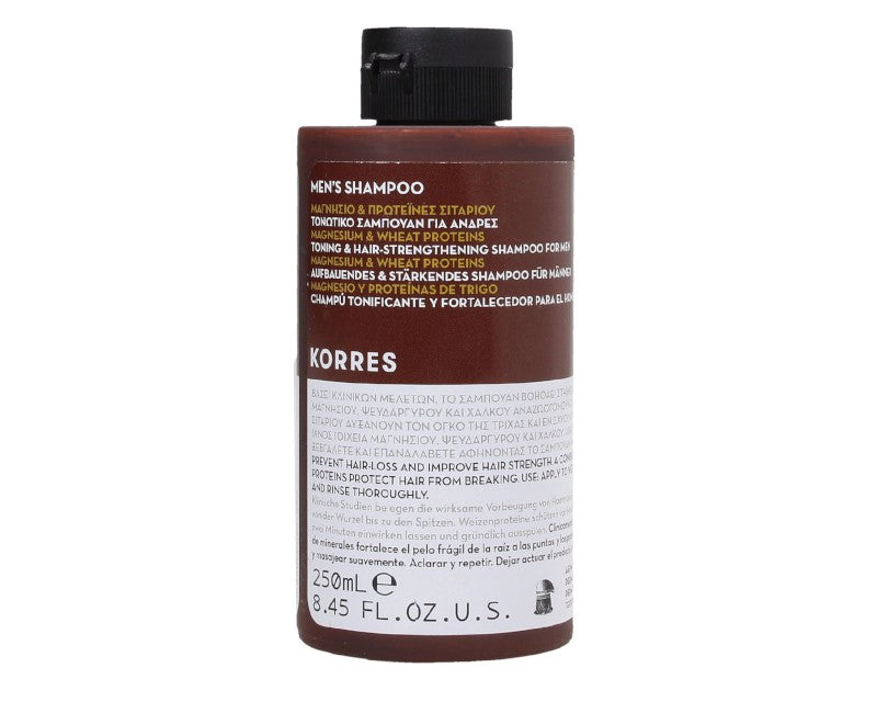 Korres Men's Shampoo Mag & Wheat Toning & Hair-Strengthening
