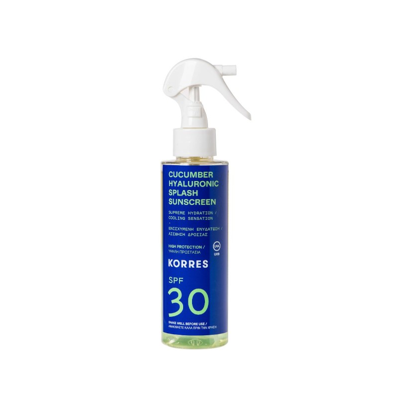 Korres CUCUMBER HYALURONIC Face & Body Sunscreen Spray SPF30