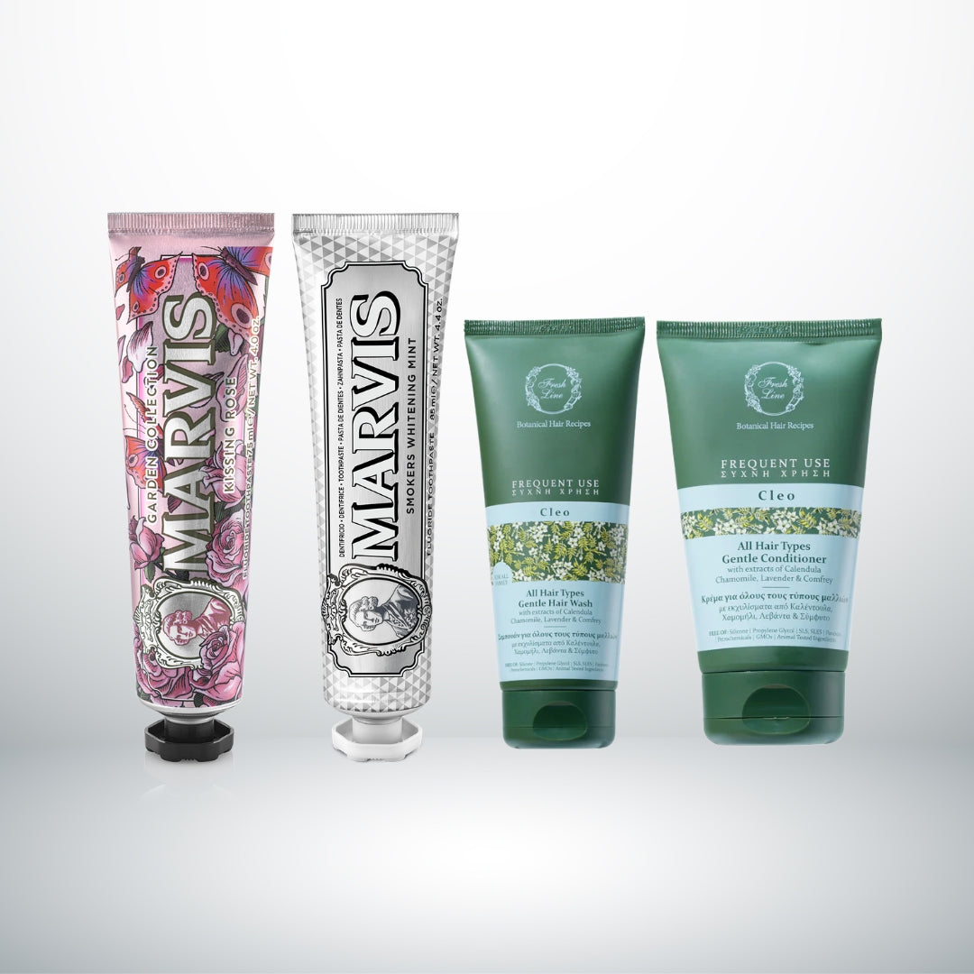 Marvis Whitening & Floral Freshness + Cleo Haircare Kit