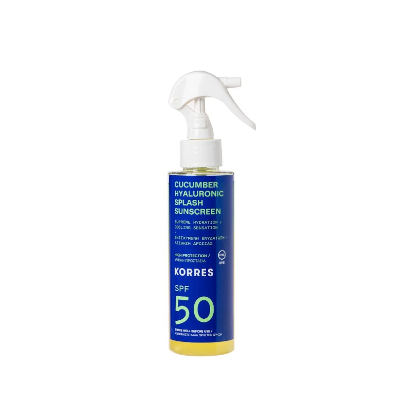 Korres CUCUMBER HYALURONIC Face & Body Sunscreen Spray SPF50