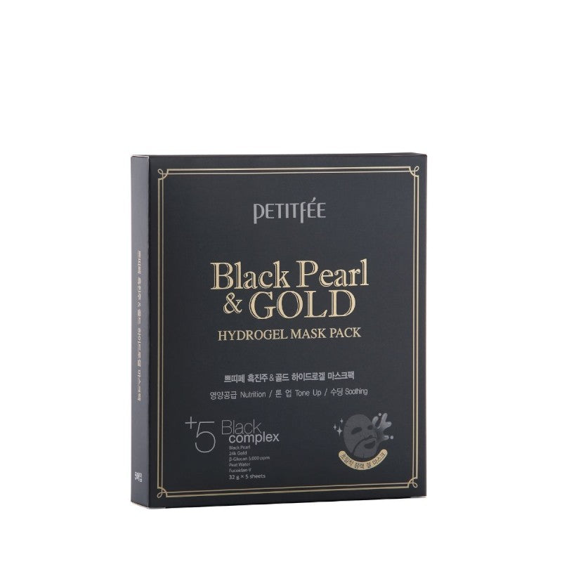 PETITFEE BLACK PEARL & GOLD Hydrogel face Mask