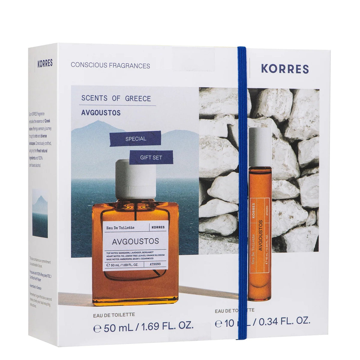 Korres Eau De Toilette Avgoustos 50ml + 10ml Set
