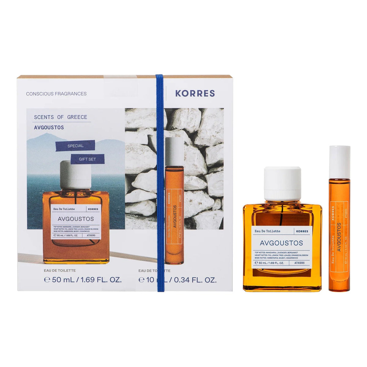 Korres Eau De Toilette Avgoustos 50ml + 10ml Set