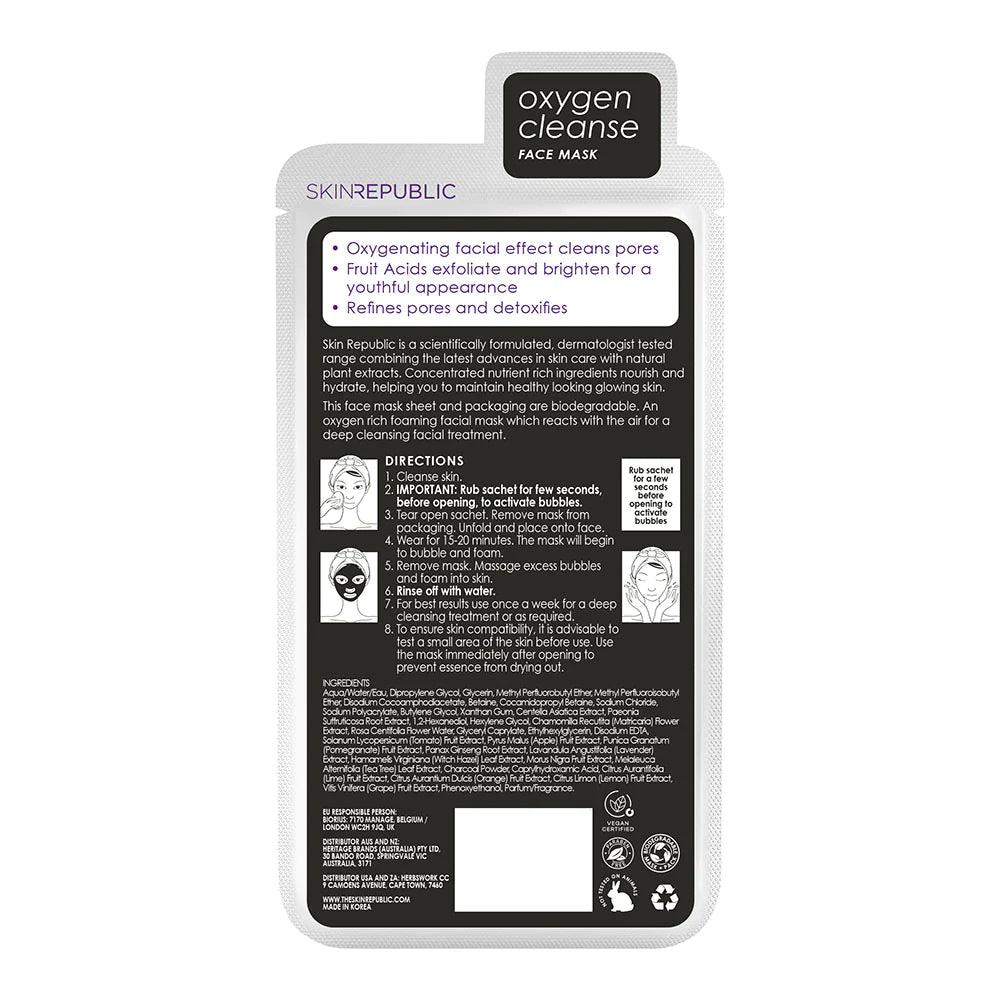 Skin Republic Bubble Purifying + Charcoal Face Mask