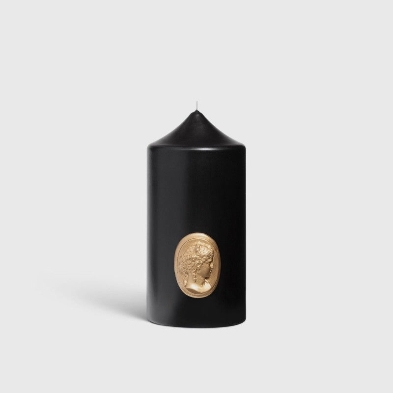 Trudon Black Pillar candle