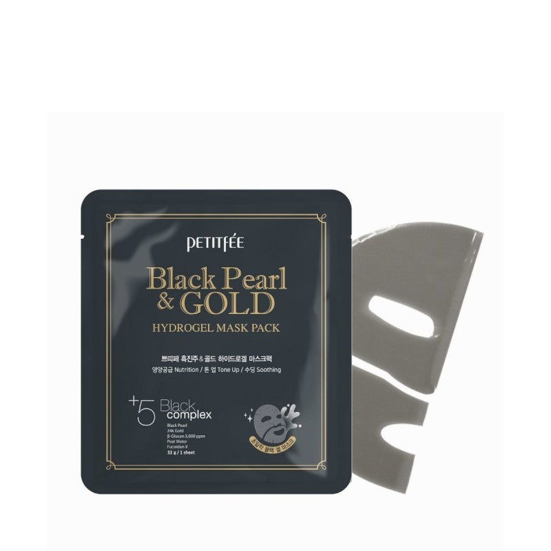 PETITFEE BLACK PEARL & GOLD Hydrogel face Mask