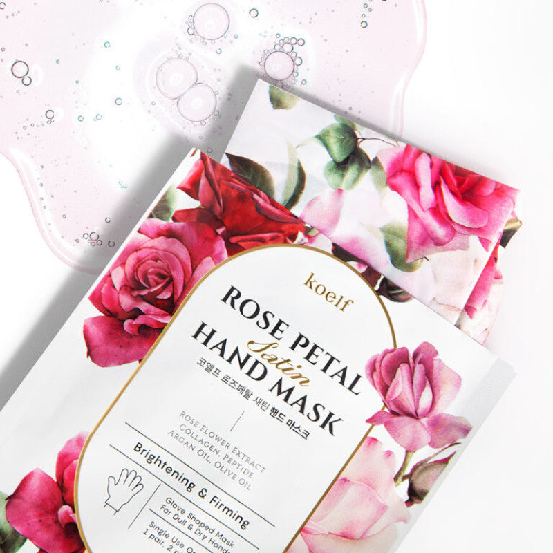 koelf Rose Petal Satin Hand Mask