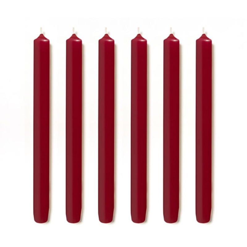 Royale Burgundy 6 Taper Candles