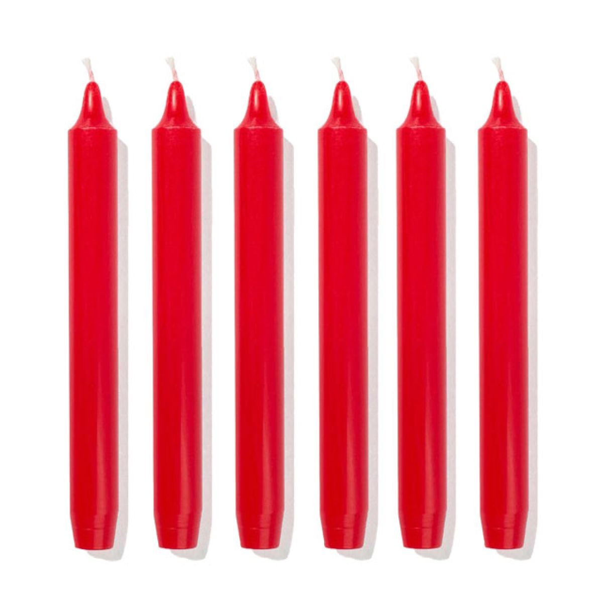 Trudon Bright Red Madeleine 6 Taper Candles