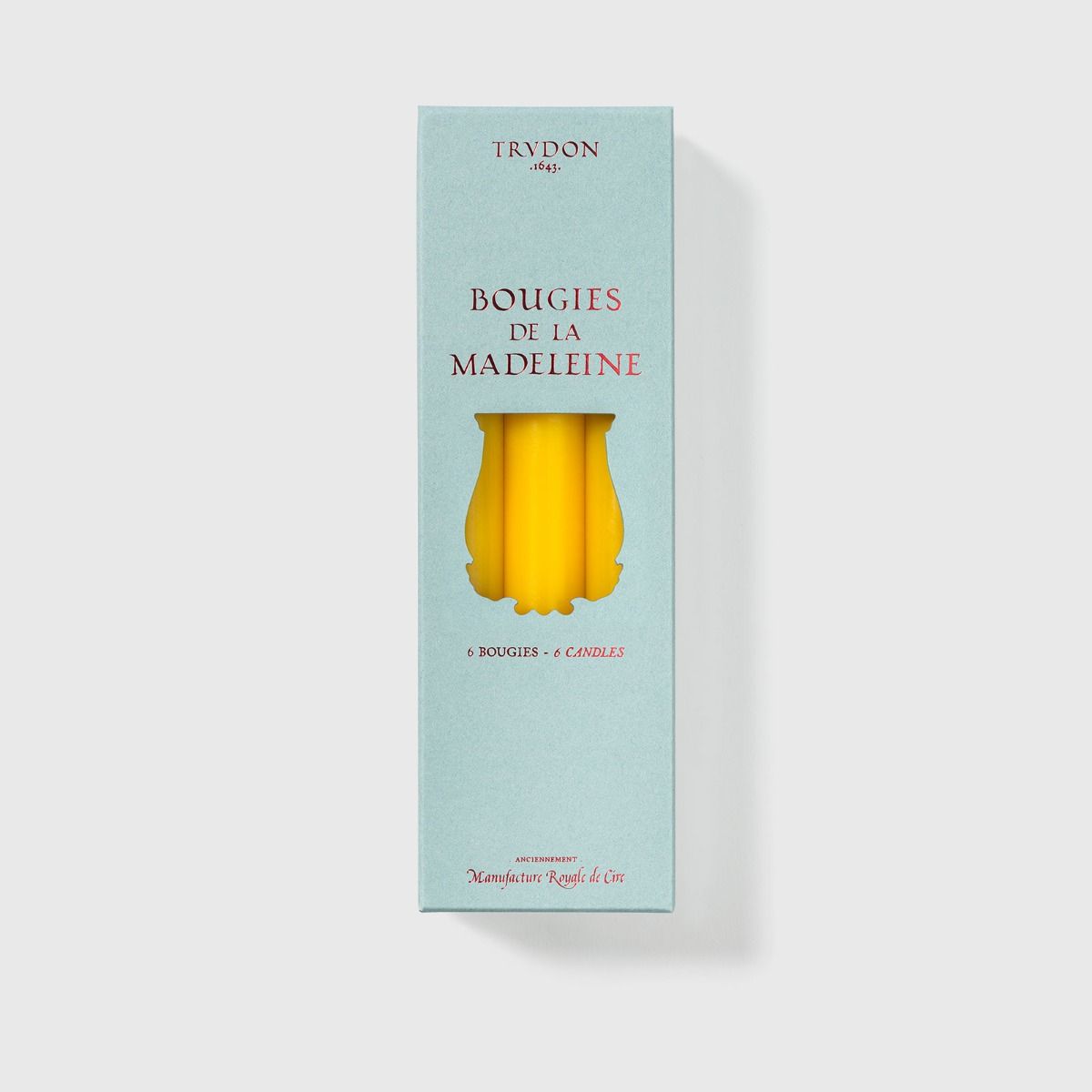 Trudon Yellow Madeleine 6 Taper Candles