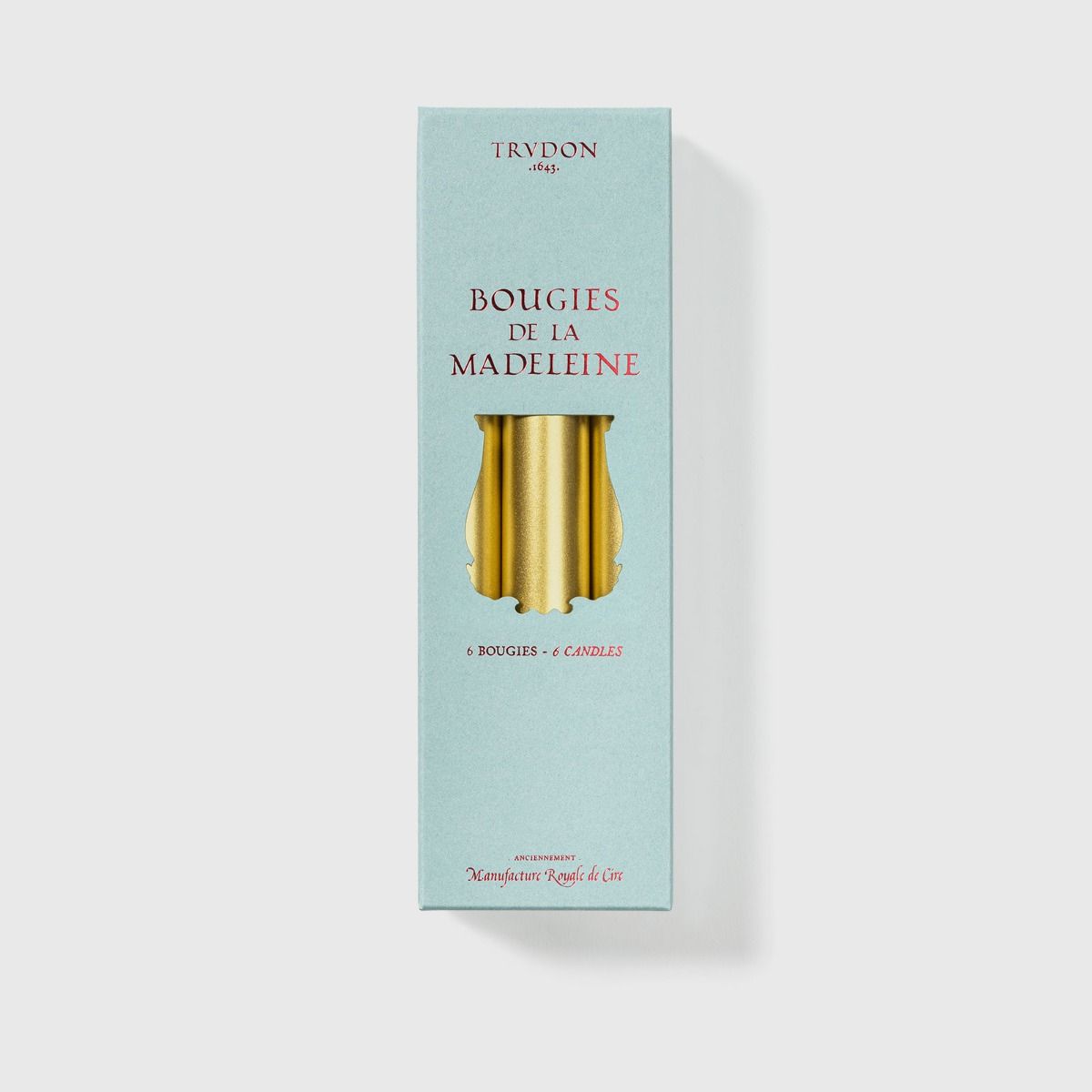 Trudon Gold Madeleine 6 Taper Candles