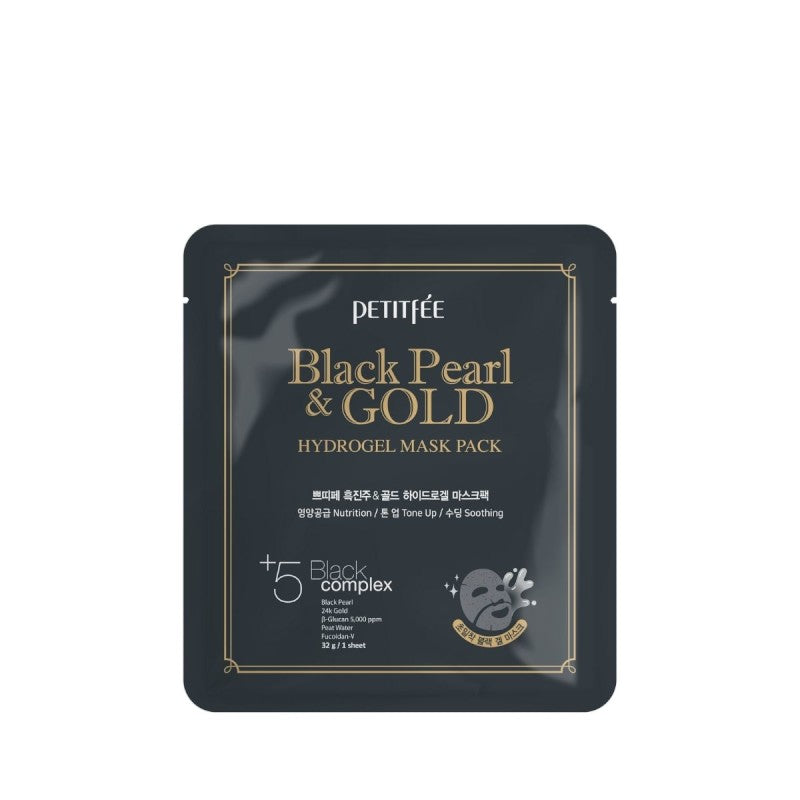 PETITFEE BLACK PEARL & GOLD Hydrogel face Mask