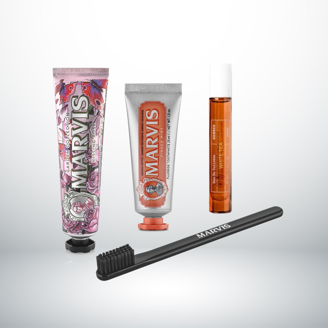 Marvis Signature Care + Korres White Tea Set