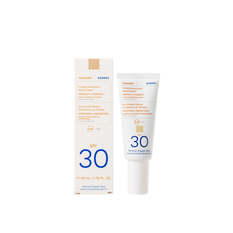 كوريس واقي شمس ملوّن للوجه بالزبادي SPF30