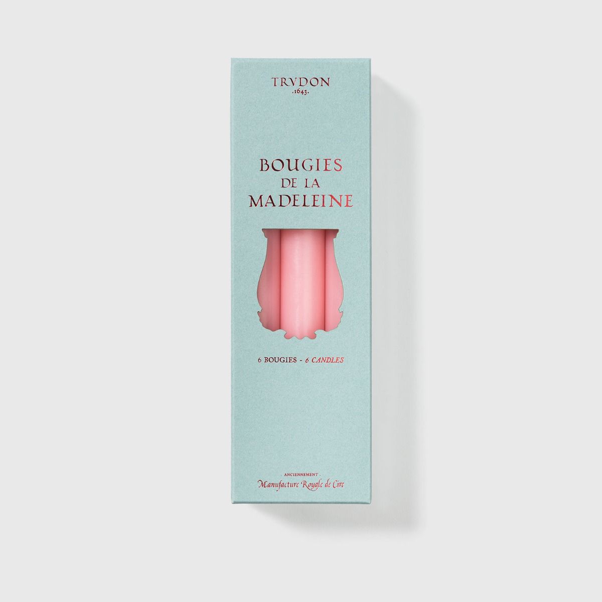 Trudon Madeleine Fushia 6 Taper Candles